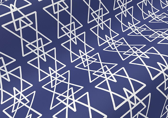 Geometric Stripe, Blue - Twist&Fit Roller Blind - Image 4